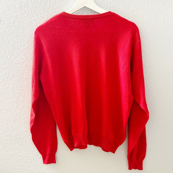 Charter Club Women's Cashmere Red Crewneck Pullover Sweater Size Medium - Picture 3 of 5
